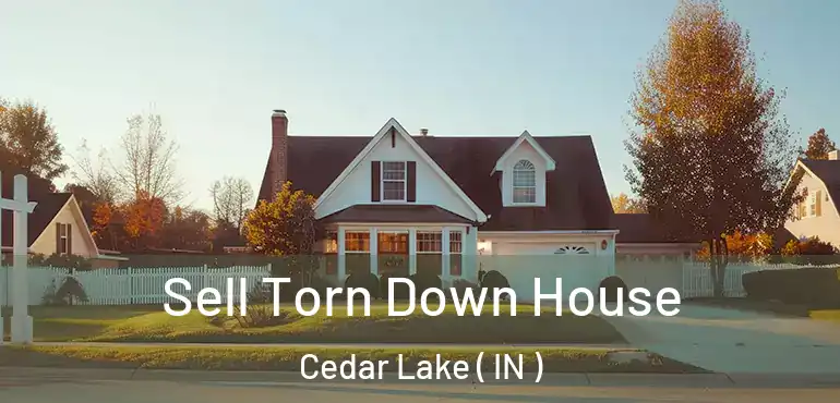  Sell Torn Down House Cedar Lake ( IN )